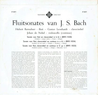 Telefunken LT-6611 - Sonate Für Flöte Und Cembalo In H-moll / So - Image 4