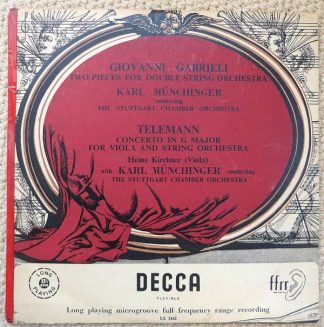 DECCA LX 3102 - Two Pieces For Double String Orchestra; Concerto