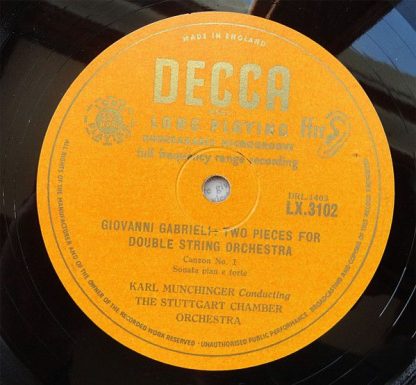 DECCA LX 3102 - Two Pieces For Double String Orchestra; Concerto - Image 3