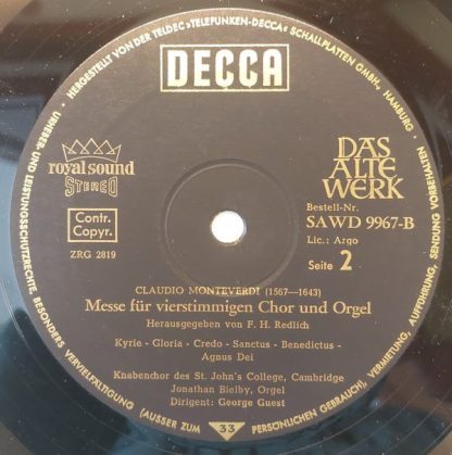 DECCA SAWD 9967-B - Messen (4-St.) - Image 4