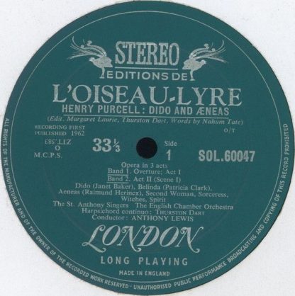 L'Oiseau-Lyre SOL.60047 - Dido and Aeneas - Image 7