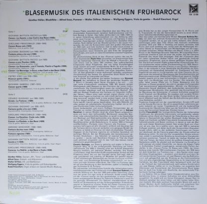 FSM FSM 53 008 - Bläsermusik Des Italienischen Frühbarock - Image 2