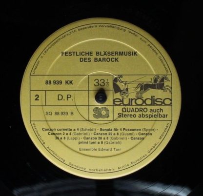 Eurodisc 88 939 KK - Festliche Bläsermusik (Baroque Masterpieces - Image 4