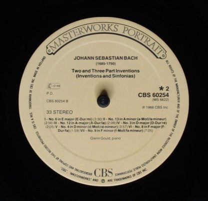CBS Masterworks CBS 60254 - Two And Three Part Inventions / Zwei - Image 4
