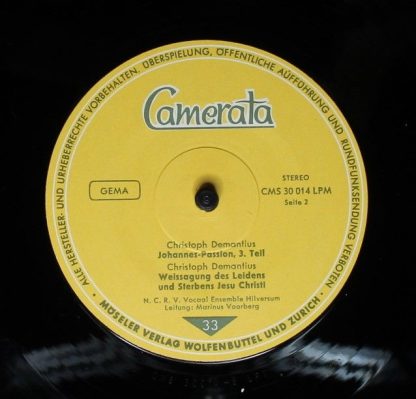 Camerata (2) CMS 30014 LPM - Johannes Passion und Weissagung des - Image 4