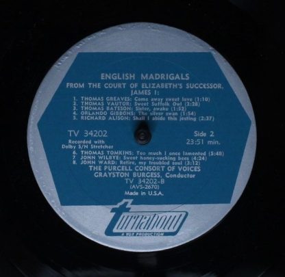 Turnabout TV 34202S - English Madrigals From The Courts Of Eliza - Image 4