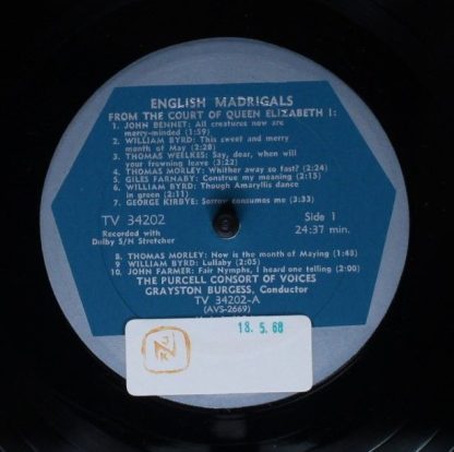 Turnabout TV 34202S - English Madrigals From The Courts Of Eliza - Image 3