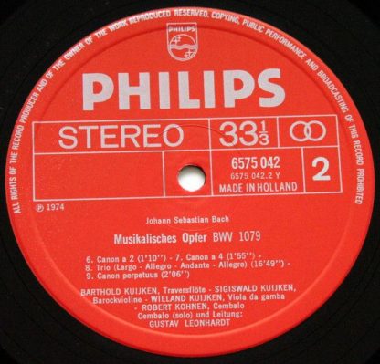 Philips 6575 042 - Musikalisches Opfer - Image 4