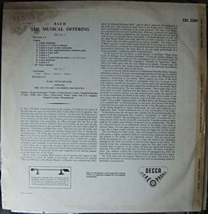DECCA SXL.2204 - Musical Offering - Image 2
