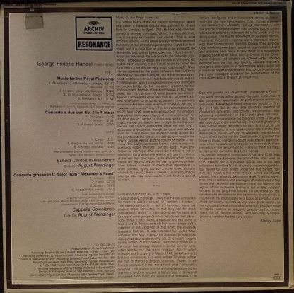 Archiv Produktion 2547 006--10 - Music For The Royal Fireworks - Image 2