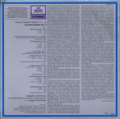 Archiv Produktion 2547 017 - Concerti Grossi Op. 3 - Image 2