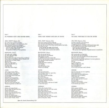Archiv Produktion 2533 313 - Kantaten - Cantatas - Cantates - Du - Image 6