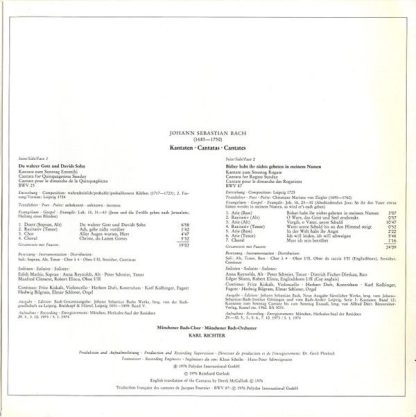 Archiv Produktion 2533 313 - Kantaten - Cantatas - Cantates - Du - Image 8