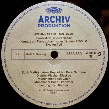 Archiv Produktion 2533 330 - Kantate "Freue Dich, Erlöste Schar" - Image 4