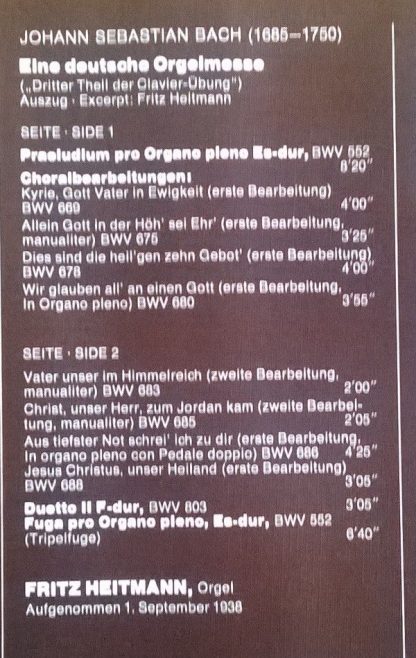 Telefunken 6.41977 - Eine Deutsche Orgelmesse - Image 3
