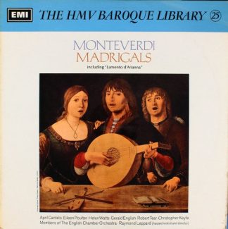 His Master's Voice HQS. 1102 - Monteverdi Madrigals Including "L