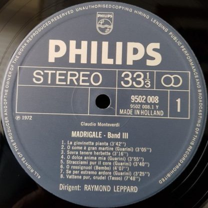 Philips 9502 008 - Madrigali Libro III - Image 3