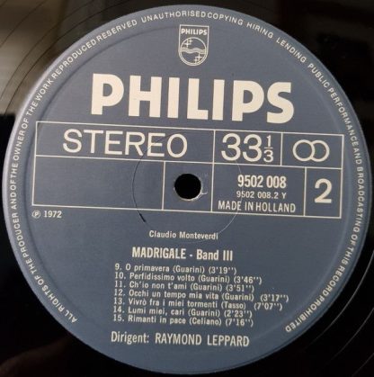 Philips 9502 008 - Madrigali Libro III - Image 4