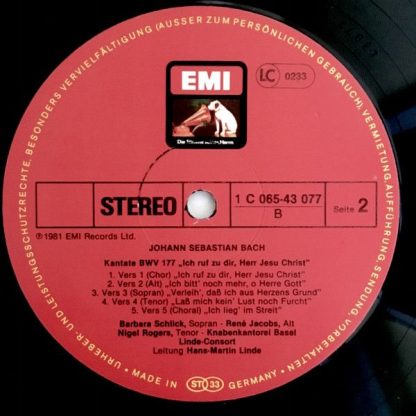 EMI 1C 065-43 077 - Vergnügte Ruh, beliebte Seelenlust Kantate B - Image 4