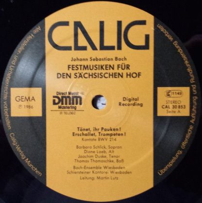 Calig CAL 30 853 - Festmusiken Für Den Sächsischen Hof - Image 5