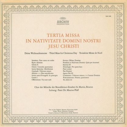 Archiv Produktion 198 036 - Tertia Missa In Nativitate Domini No - Image 8