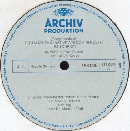Archiv Produktion 198 036 - Tertia Missa In Nativitate Domini No - Image 9