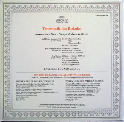 Archiv Production 2533 303 - Tanzmusik Des Rokoko (Rococo Dance - Image 2
