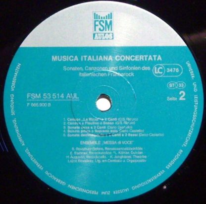 FSM Aulos FSM 53514 AUL - Musica Italiana Concertata (Sonaten, C - Image 3