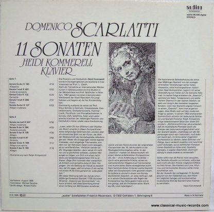 Audite 68.405 - Domenico Scarlatti 11 Sonaten Heidi Kommerell Kl - Image 2