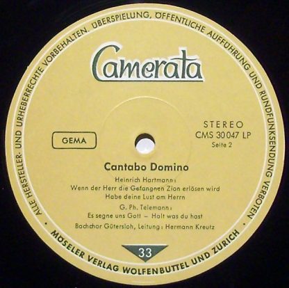 Camerata (2) CMS 30047 - Cantabo Domino , Motetten - Image 3