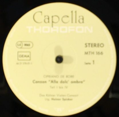 Thorofon MTH 166 - Canzone "Alla Dolc' Ombra" / Madrigal "Beato - Image 5