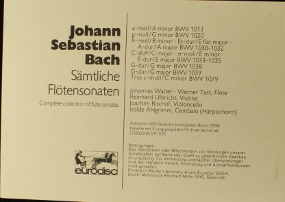 Eurodisc 80 594 XK - Sämtliche Flötensonaten - Image 5