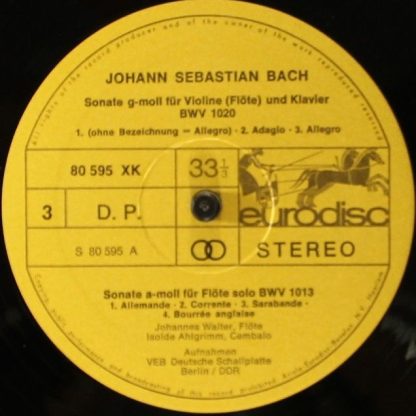 Eurodisc 80 594 XK - Sämtliche Flötensonaten - Image 8