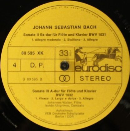 Eurodisc 80 594 XK - Sämtliche Flötensonaten - Image 9