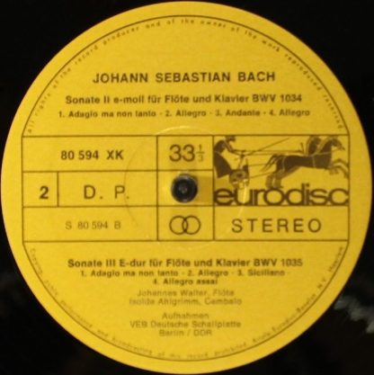 Eurodisc 80 594 XK - Sämtliche Flötensonaten - Image 10