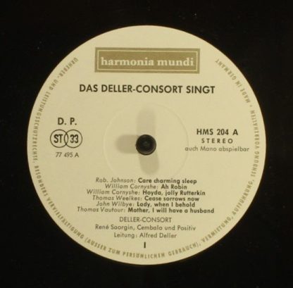 Harmonia Mundi HMS 204 - Madrigale & Chansons - Image 3