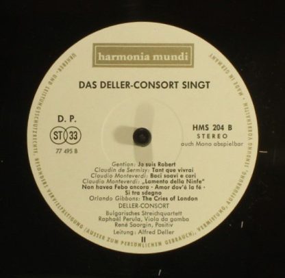 Harmonia Mundi HMS 204 - Madrigale & Chansons - Image 4