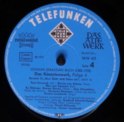 Telefunken SKW 4/1-2 - Kantatenwerk · Complete Cantatas | BWV 12 - Image 7