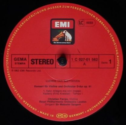 His Master's Voice 1 C 027-01 562 - Violinkonzert - Image 3