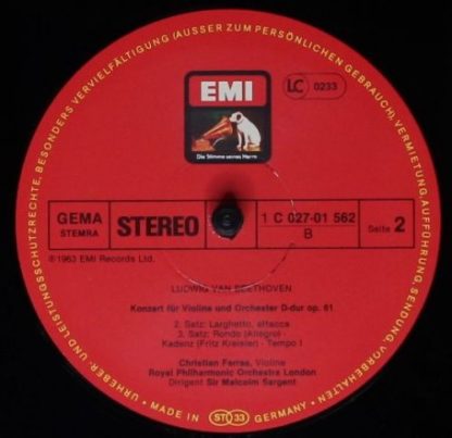 His Master's Voice 1 C 027-01 562 - Violinkonzert - Image 4