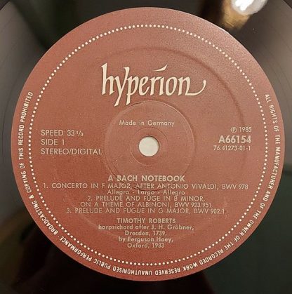 hyperion A66154 - A Bach Notebook (Lesser-known Harpsichord Musi - Image 3