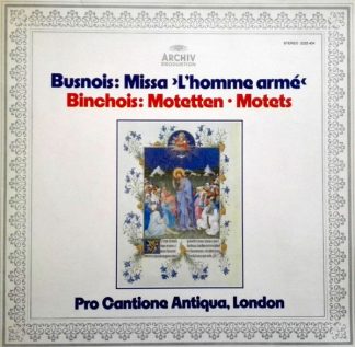 Archiv Produktion 2533 404 - Missa «L'homme Armé» / Motetten