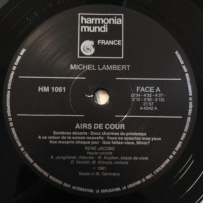Harmonia Mundi HM 1061 - Airs de Cour - Image 3