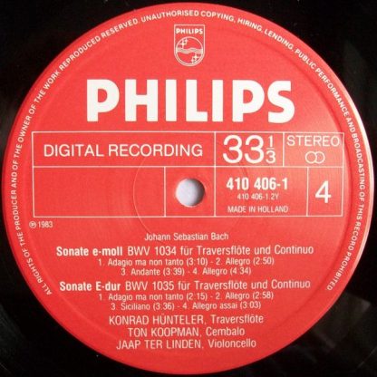 Philips 410 404-1 - The 8 Flute Sonatas - Image 6