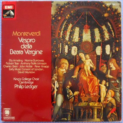 His Master's Voice 1C 187-02 759/60Q - Vespro Della Beata Vergin