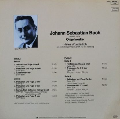 metronome 0180.089 - Toccata Und Fuge D-moll (Heinz Wunderlich S - Image 2