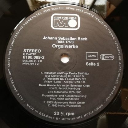 metronome 0180.089 - Toccata Und Fuge D-moll (Heinz Wunderlich S - Image 6