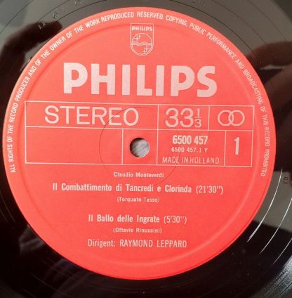 Philips 6500 457 - Il Combattimento Di Tancredi E Corinda / Il B - Image 3