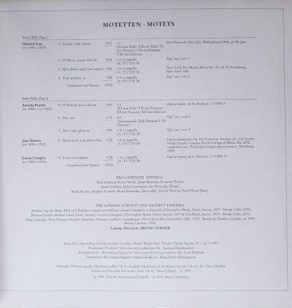 Archiv Produktion 2533 378 - Motetten • Motets - Image 3