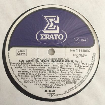 Erato ZL 30506 - Kostbarkeiten Seiner Madrigalkunst Vol.1 - Image 3